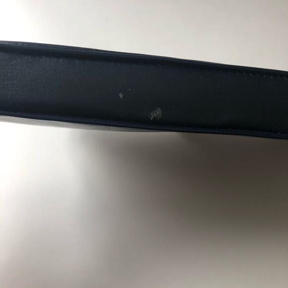 Leather Clutch and Coin Purse Navy Vintage 2 Piece - Picture 7 of 10